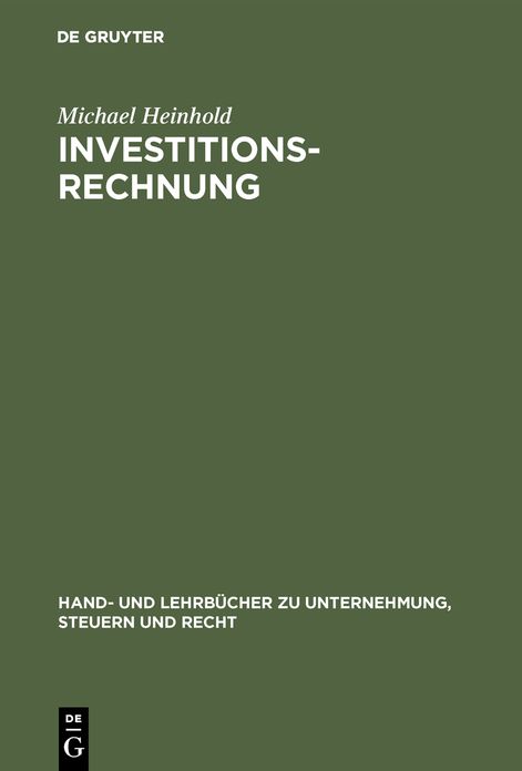 Investitionsrechnung: Studienbuch