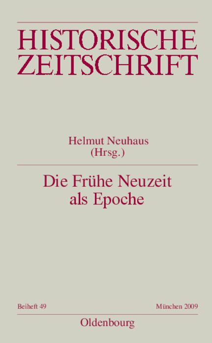 Die Fruhe Neuzeit als Epoche