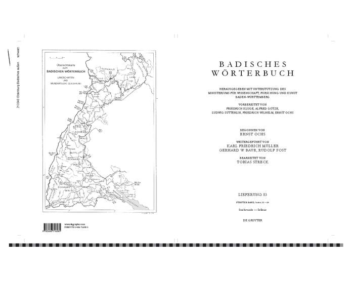 Badisches Worterbuch. Band V/Lieferung 83