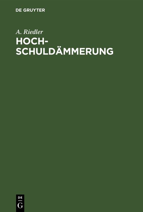Hochschuldï¿½mmerung