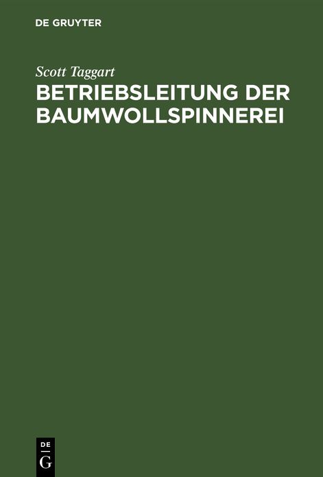 Betriebsleitung der Baumwollspinnerei