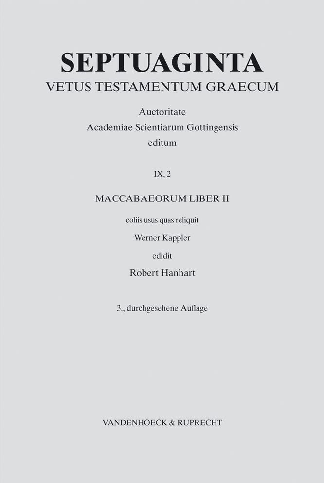Septuaginta. Band 9,2: Maccabaeorum liber II