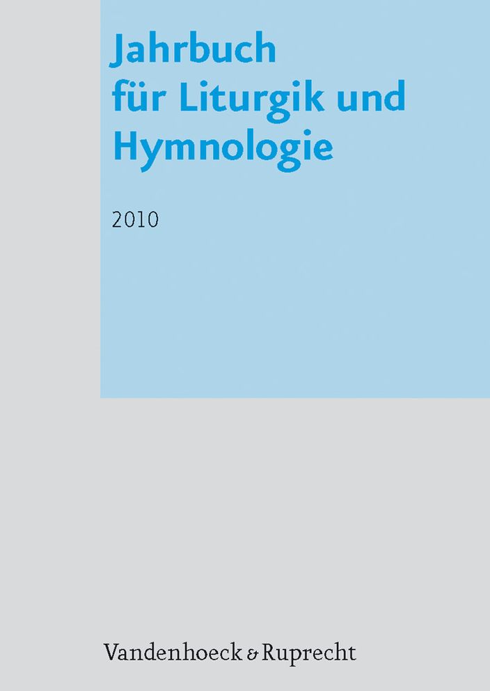Jahrbuch fur Liturgik und Hymnologie, 49. Band 2010