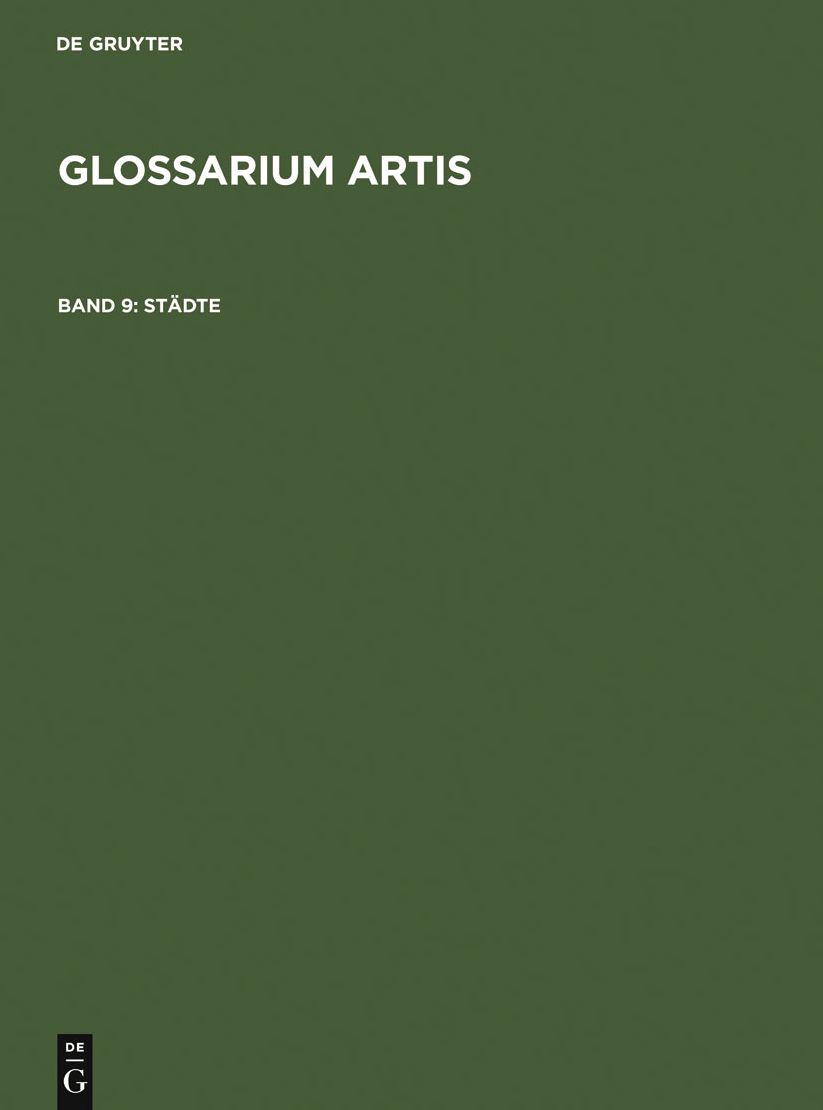 Stadte: Stadtplane, Platze, Strassen, Brucken. Systematisches Fachworterbuch