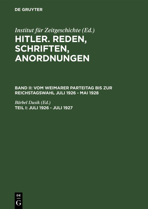 Juli 1926 - Juli 1927