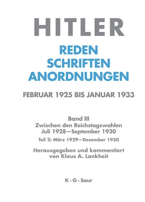 Marz 1929 - Dezember 1929