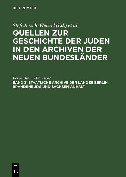 Staatliche Archive der Lander Berlin, Brandenburg und Sachsen-Anhalt