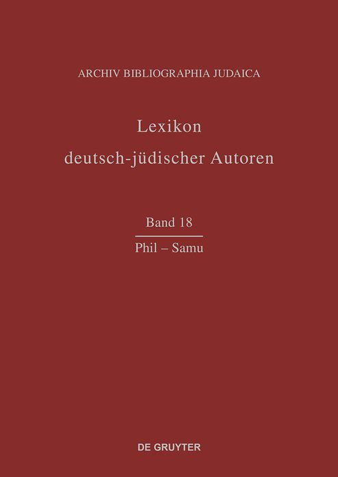 Encyclopaedia of German-Jewish Authors: Phil Samu