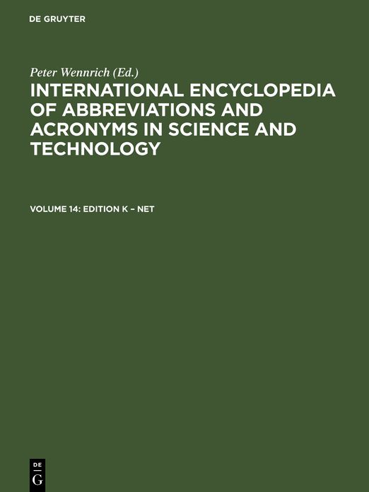 International Encyclopedia of Abbreviations and Acronyms in Science and Technology