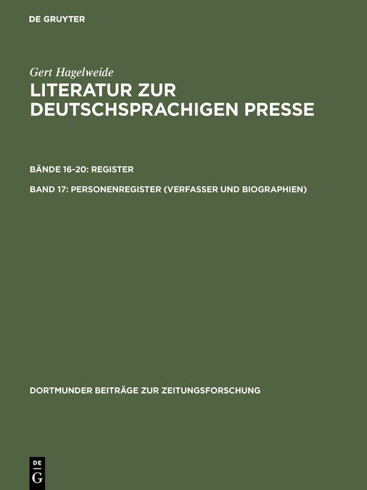 Personenregister (Verfasser und Biographien ): G - K