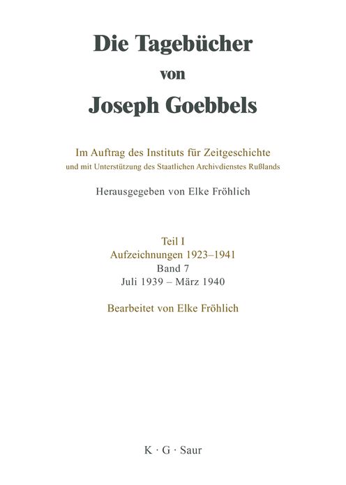 Juli 1939 - Marz 1940