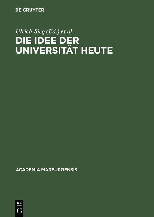 Die Idee der Universitat heute