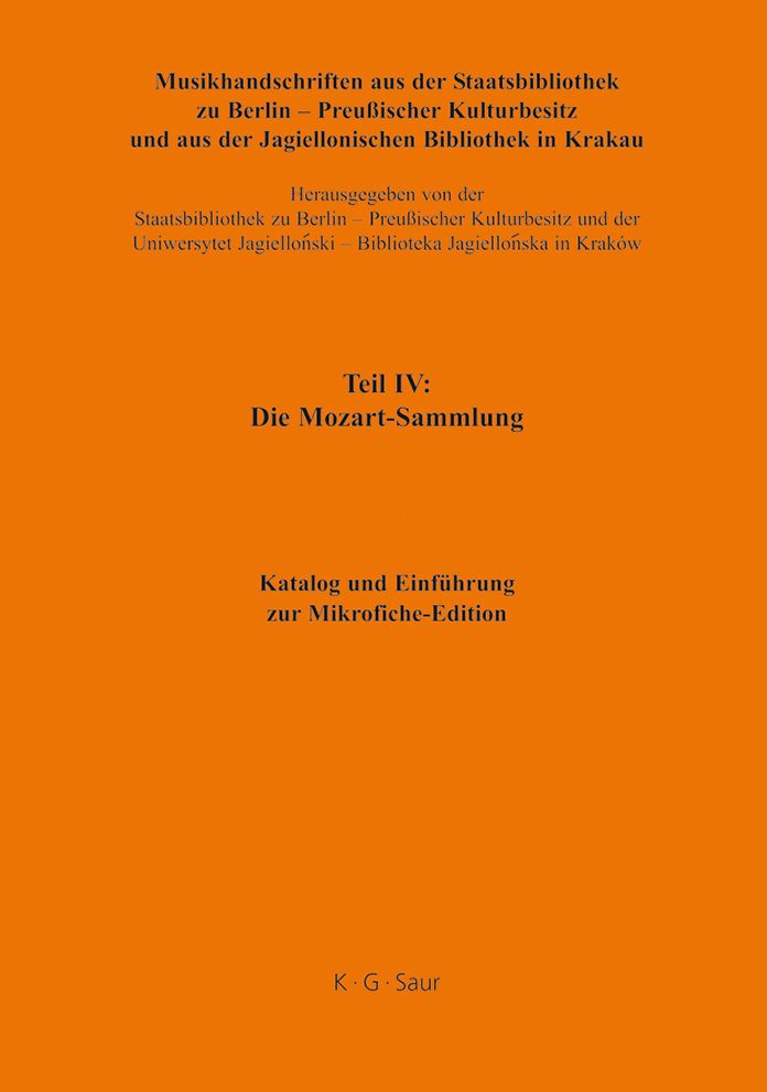 Katalog und Einfuhrung zur Mikrofiche-Edition