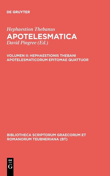 Hephaestionis Thebani apotelesmaticorum epitomae quattuor
