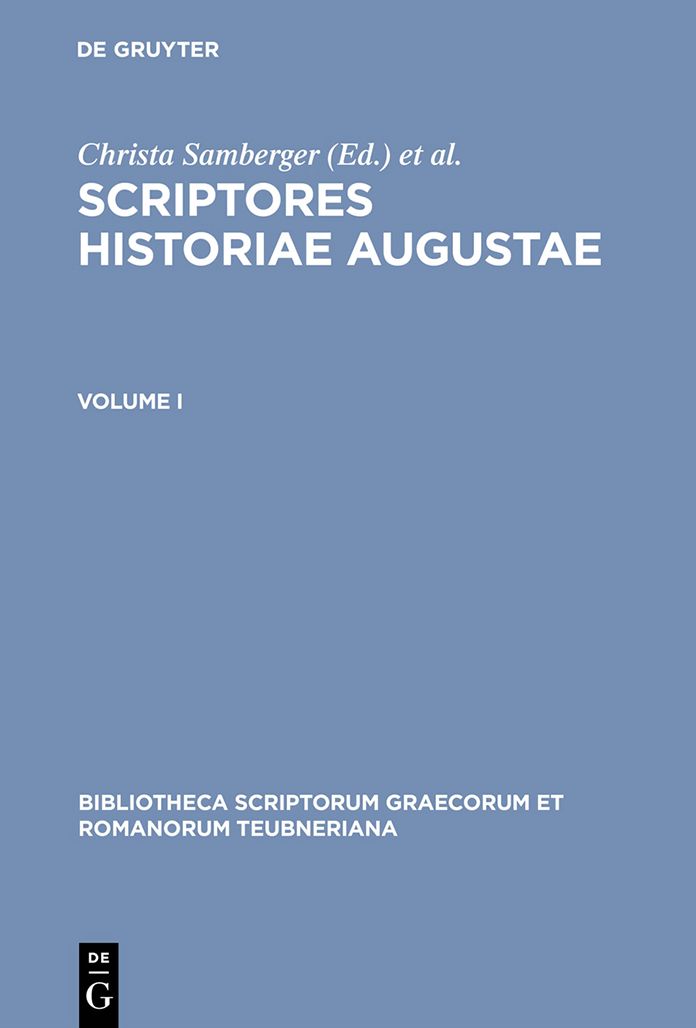 Scriptores historiae Augustae: Volume I