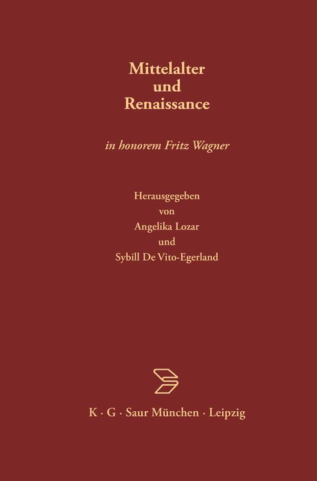 Mittelalter und Renaissance: In honorem Fritz Wagner