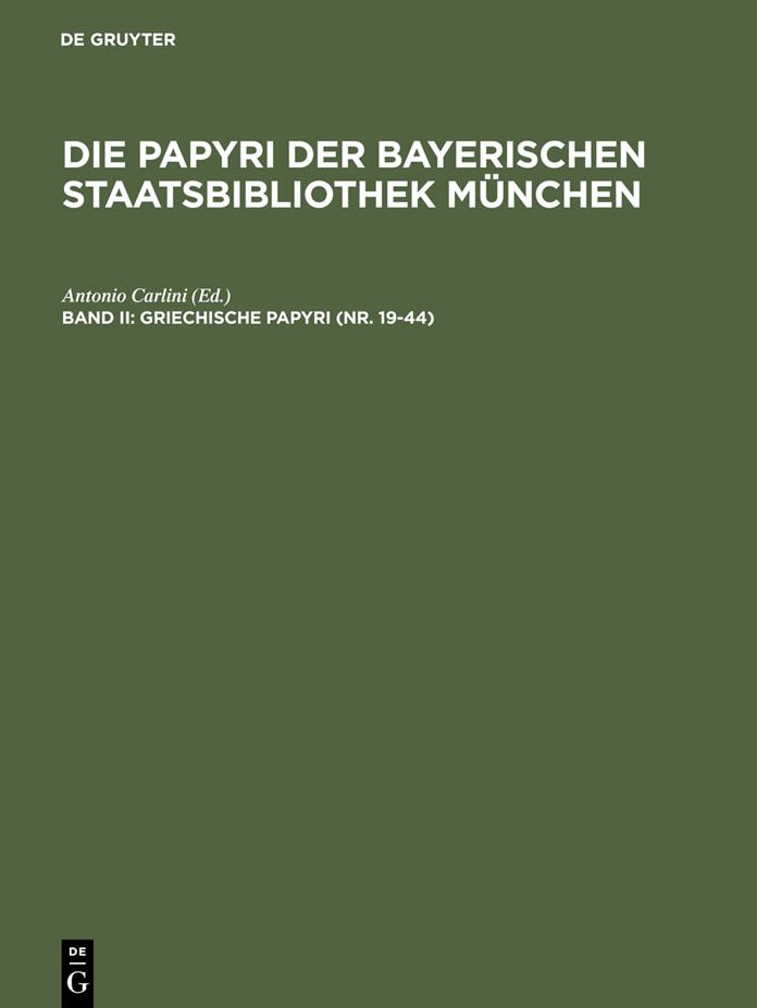Griechische Papyri (Nr. 19-44): Papiri letterari greci