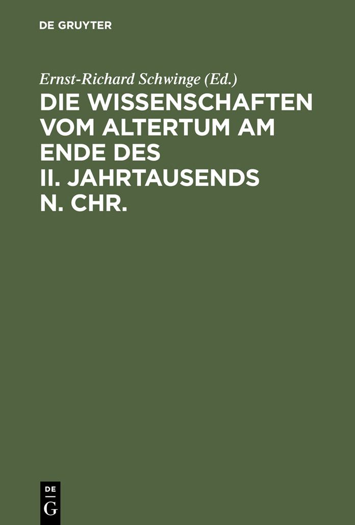 Die Wissenschaften vom Altertum am Ende des II. Jahrtausends n. Chr.: 6 Vortrage gehalten auf der Tagung der Mommsen-Gesellschaft 1995 in Marburg