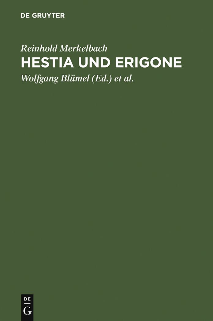 Hestia und Erigone: Vortrage und Aufsatze