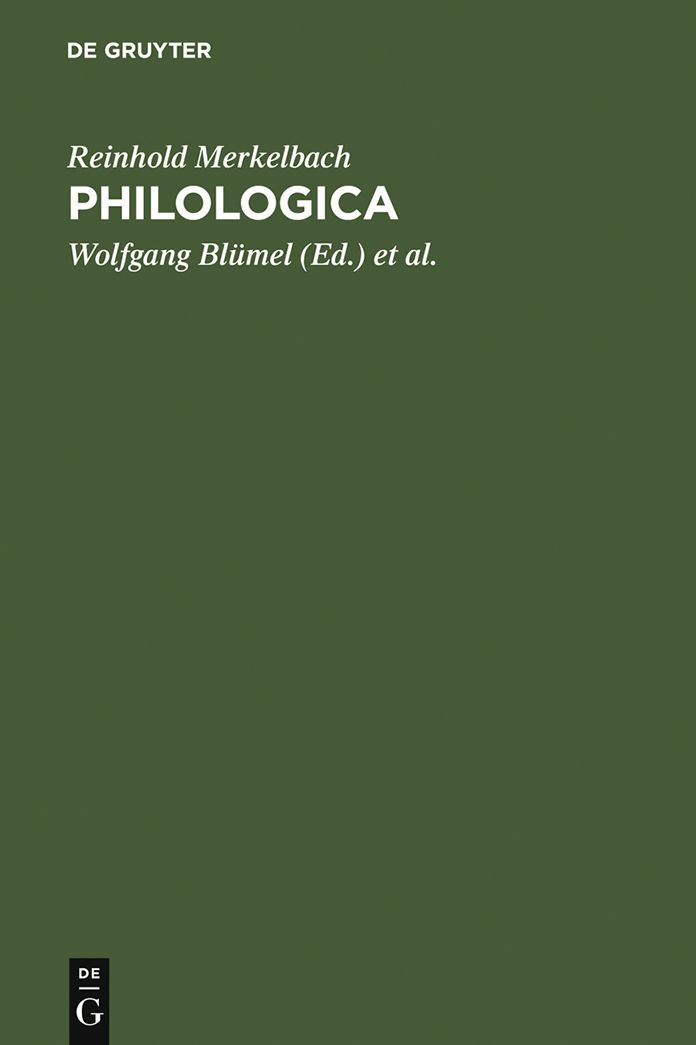 Philologica: Ausgewahlte kleine Schriften