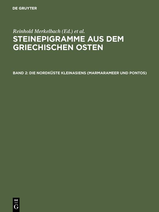 Die Nordkuste Kleinasiens (Marmarameer und Pontos)