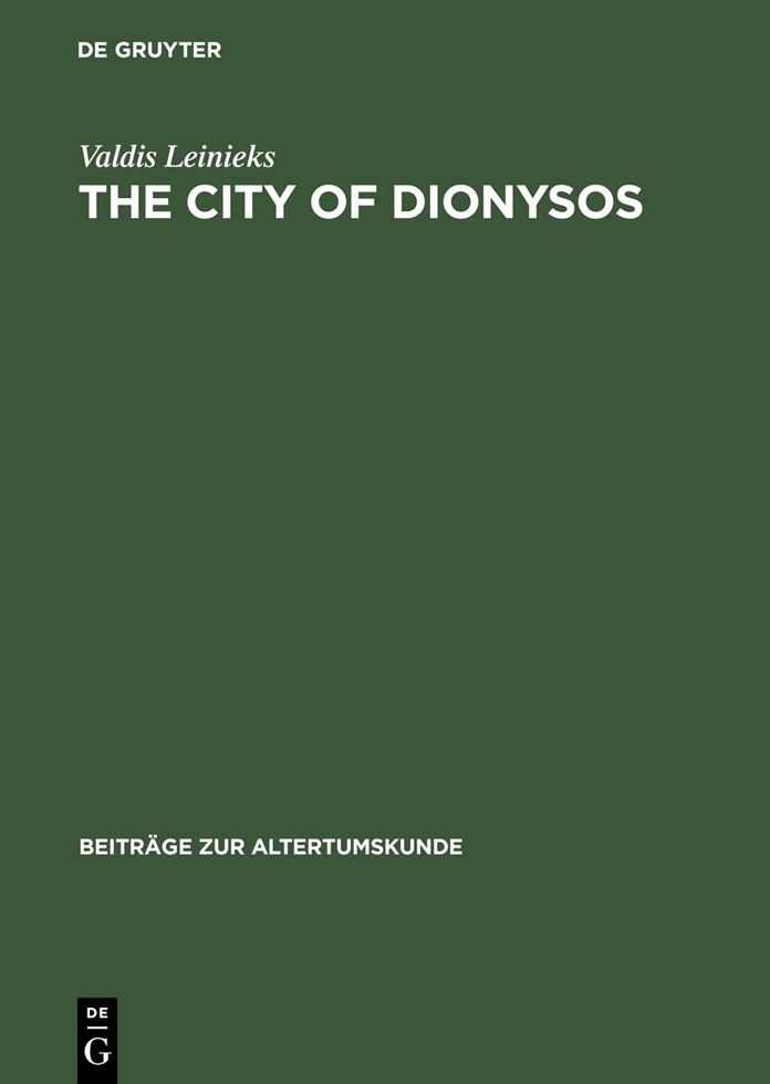 The City of Dionysos: A Study of Euripides' Bakchai