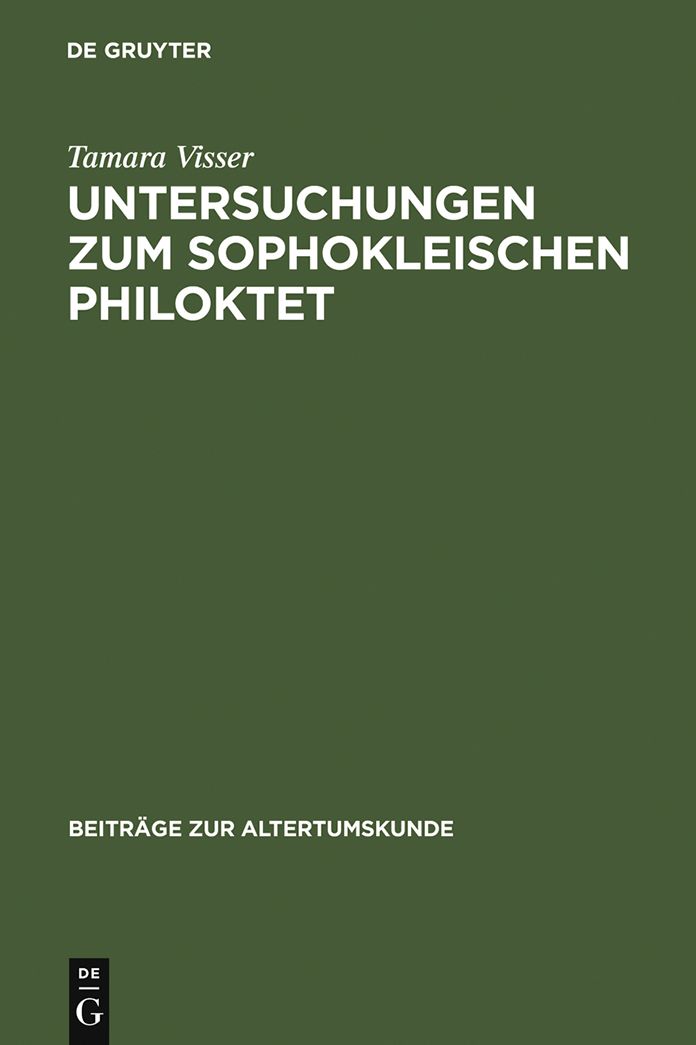 Untersuchungen zum Sophokleischen Philoktet: Das auslosende Ereignis in der Stuckgestaltung