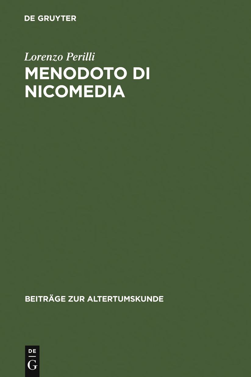 Menodoto di Nicomedia: Contributo a una storia galeniana della medicina empirica
