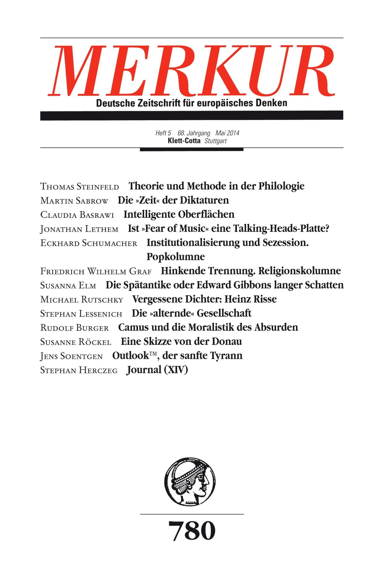 MERKUR Deutsche Zeitschrift für europäisches Denken: Heft 5 / Mai 2014