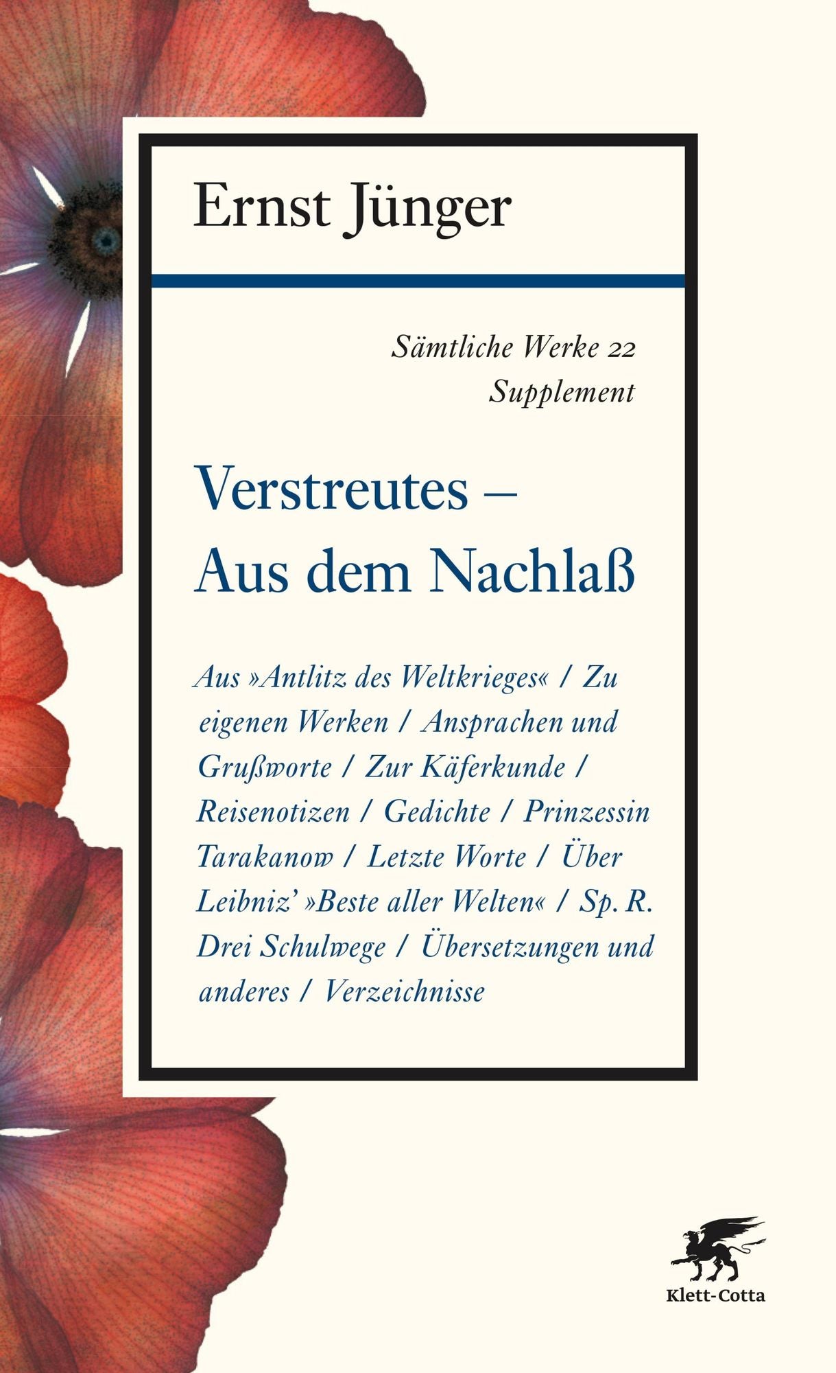 Sämtliche Werke - Band 22: Supplement-Band: Späte Arbeiten - Aus dem Nachlass