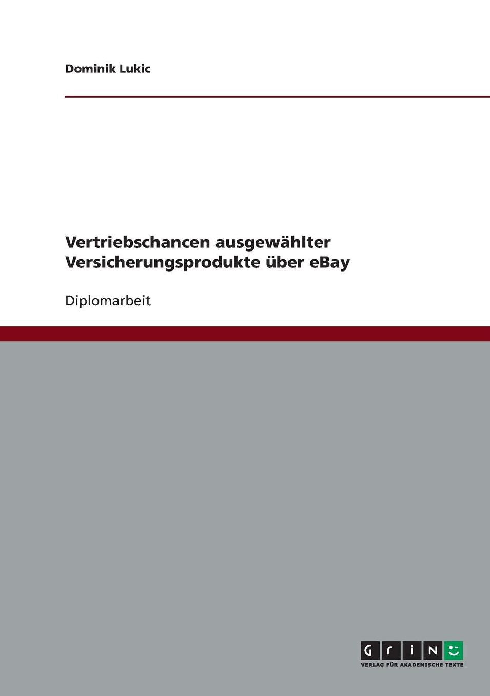 Vertriebschancen ausgewï¿½hlter Versicherungsprodukte ï¿½ber eBay