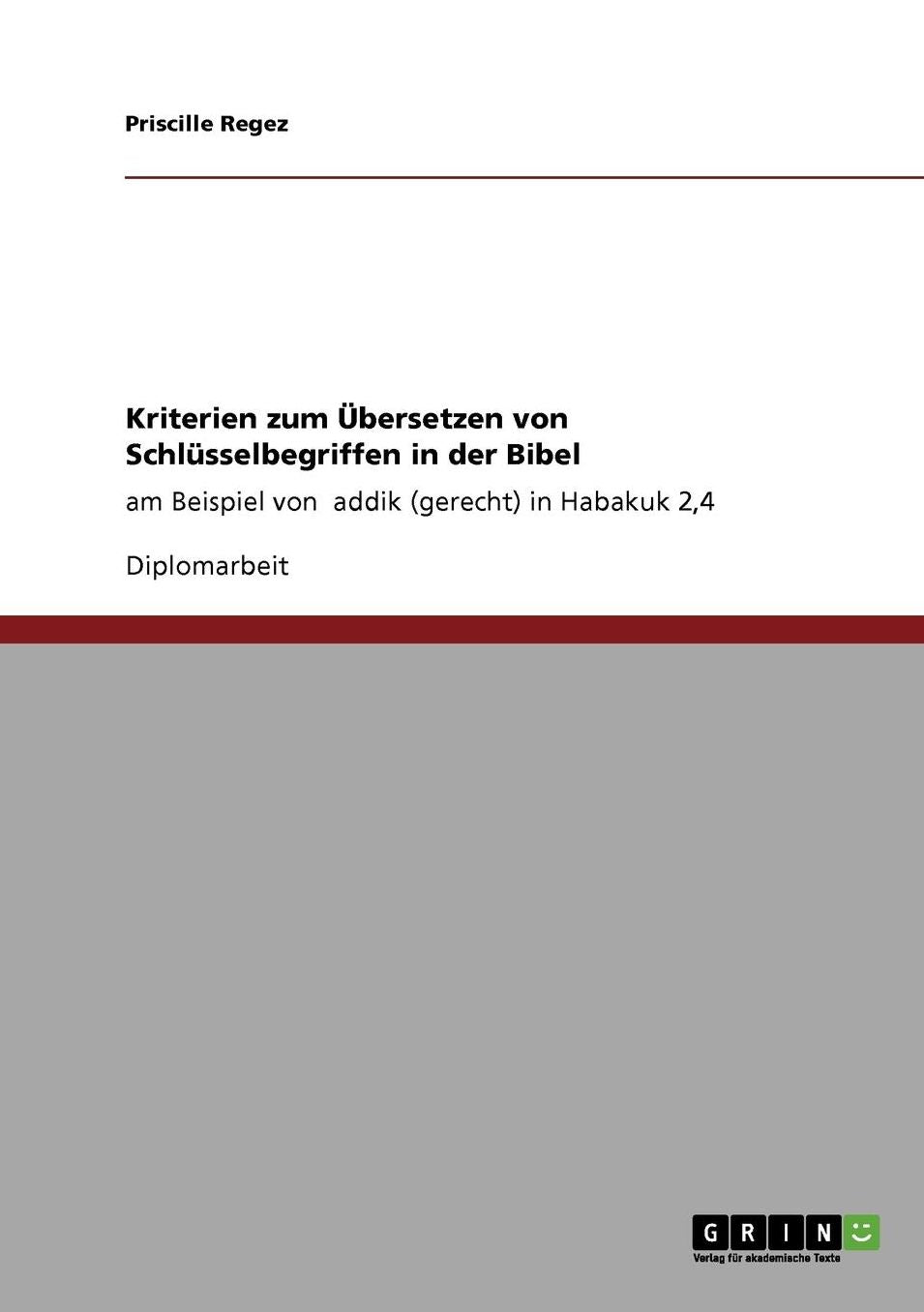 Kriterien Zum Bersetzen Von Schl Sselbegriffen In Der Bibel
