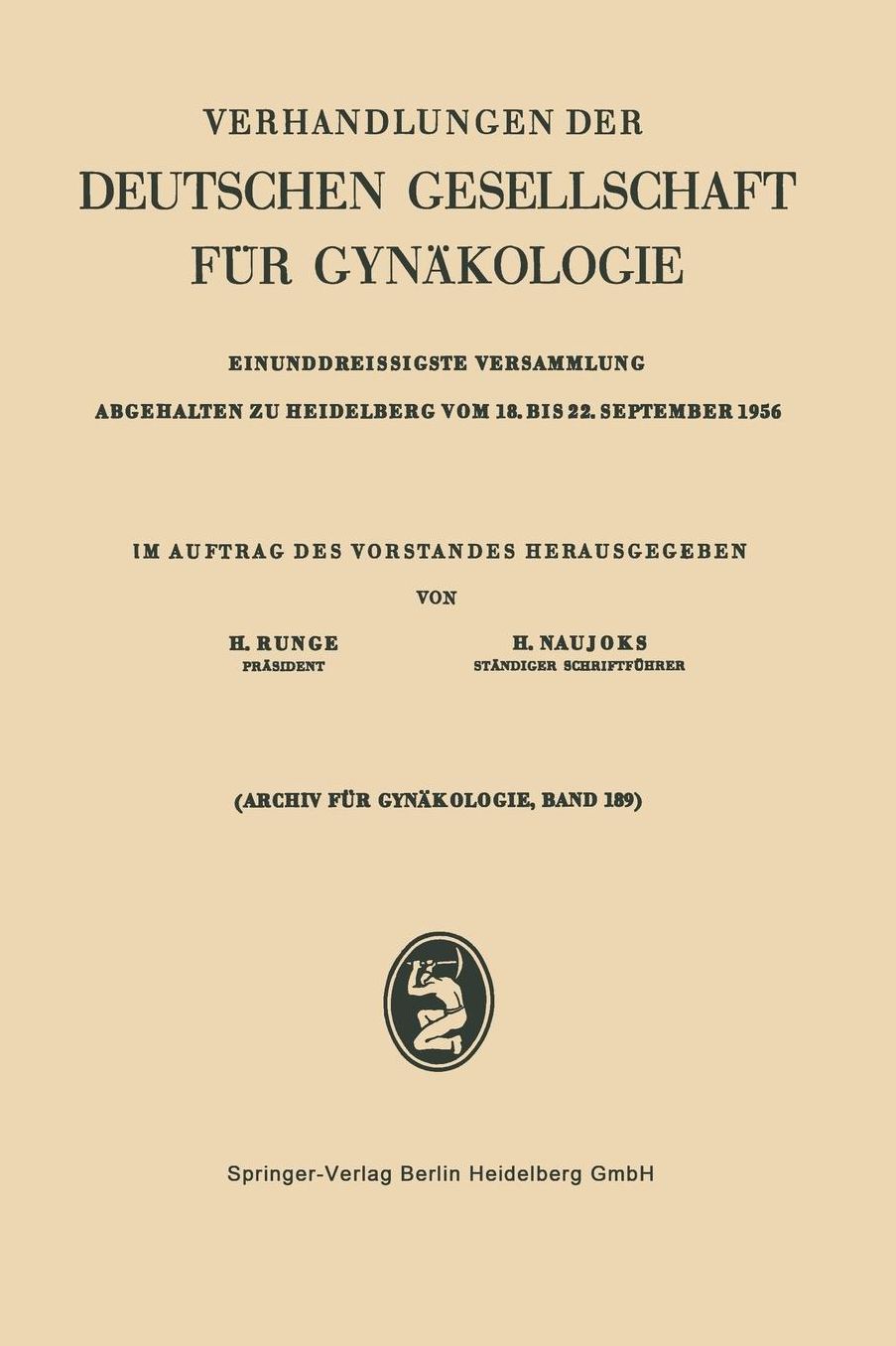 Einunddreissigste Versammlung Abgehalten zu Heidelberg vom 18. bis 22. September 1956