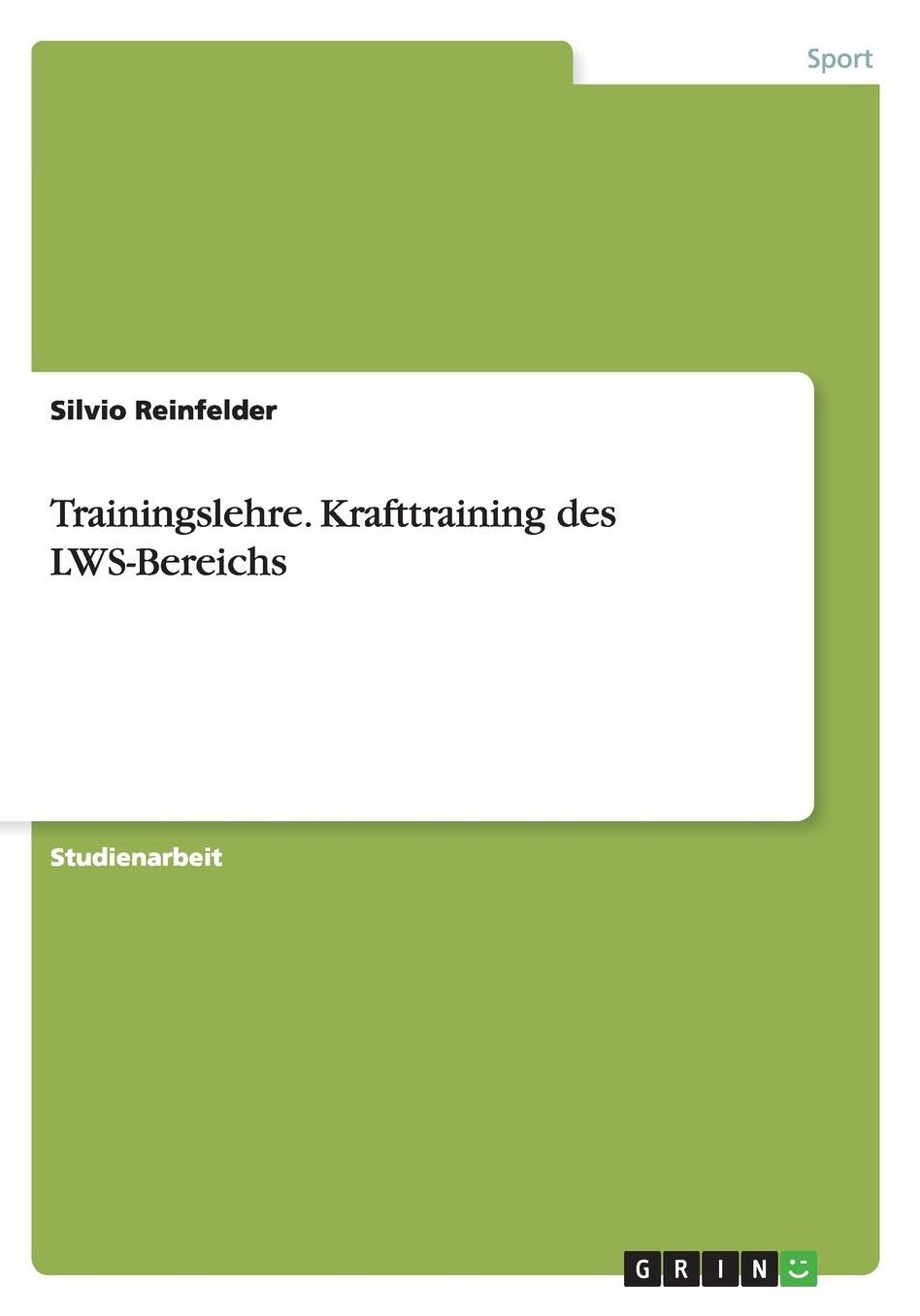 Trainingslehre. Krafttraining des LWS-Bereichs