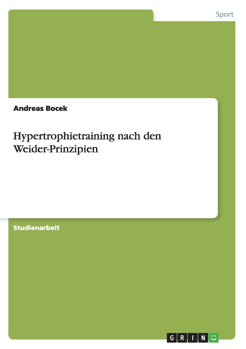 Hypertrophietraining nach den Weider-Prinzipien