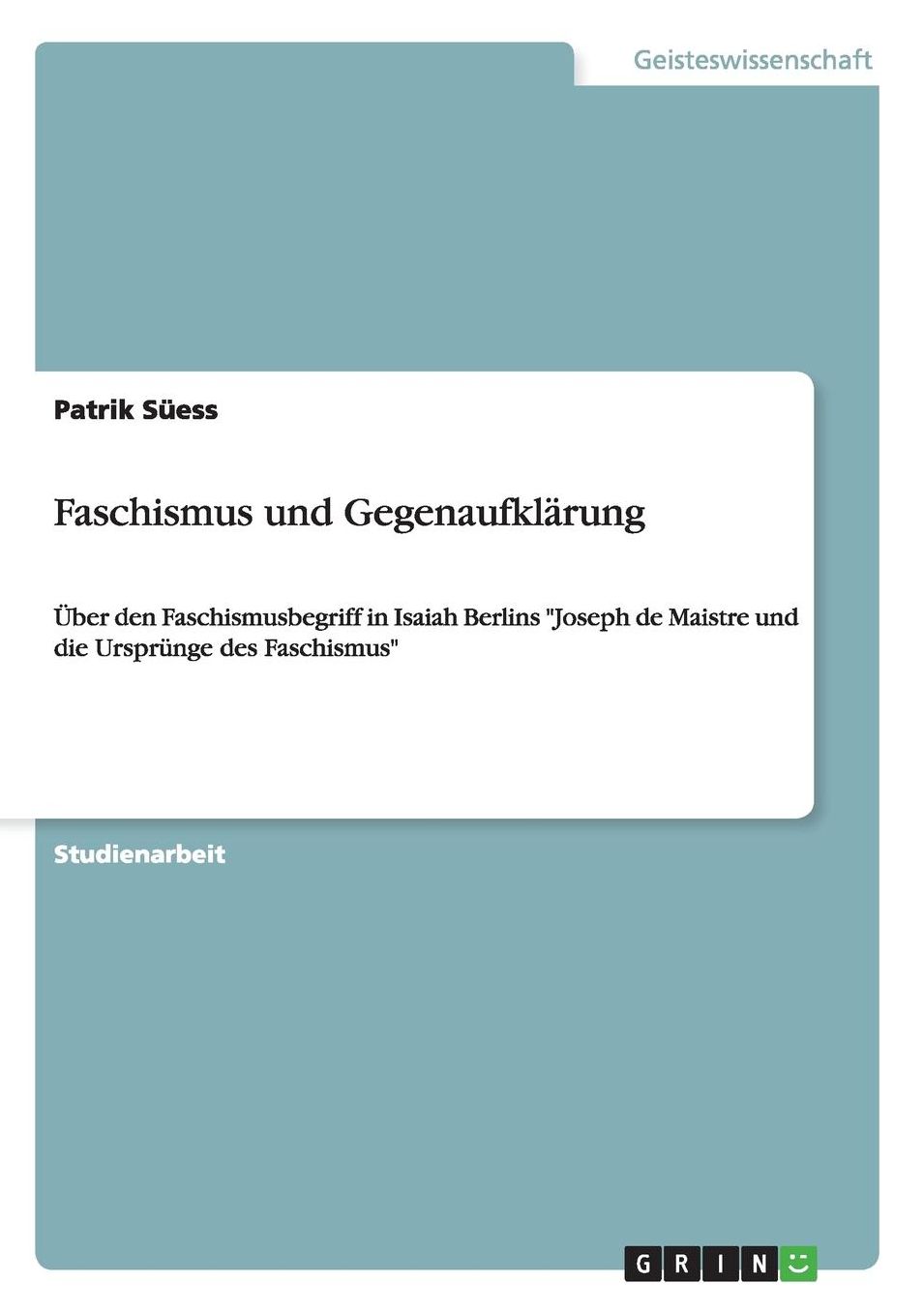 Faschismus Und Gegenaufklarung
