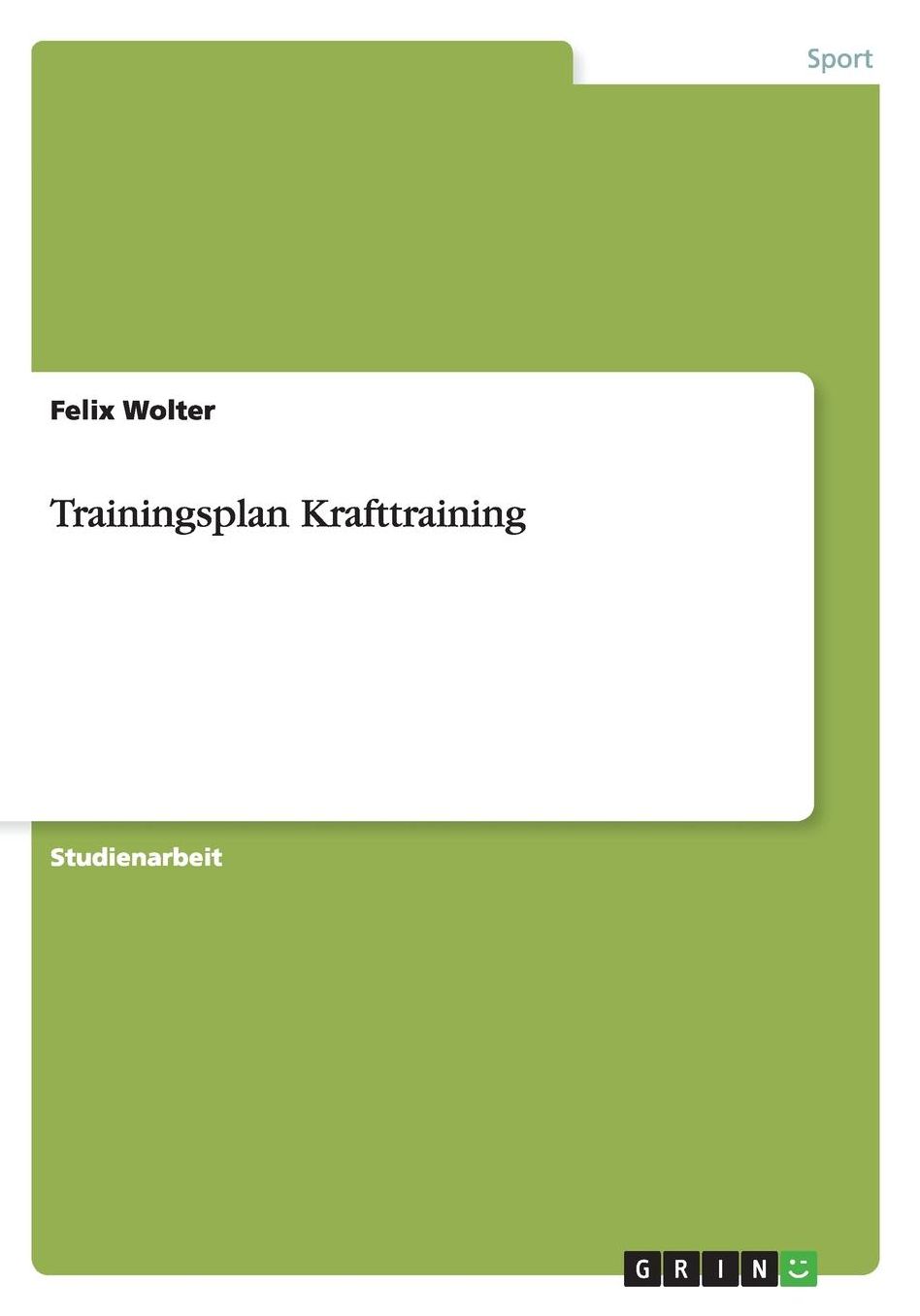 Trainingsplan Krafttraining