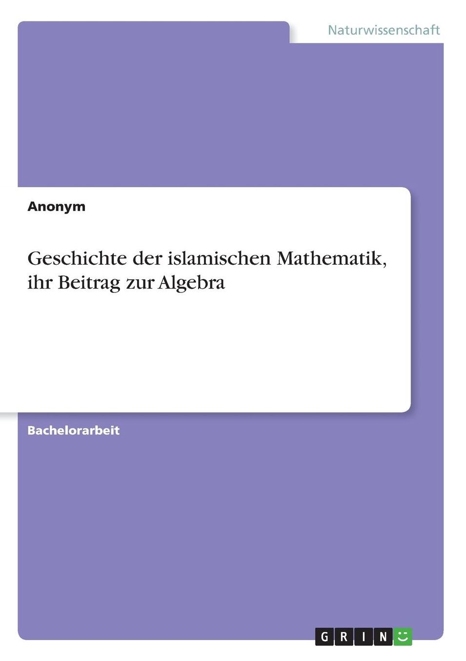 Geschichte Der Islamischen Mathematik, Ihr Beitrag Zur Algebra