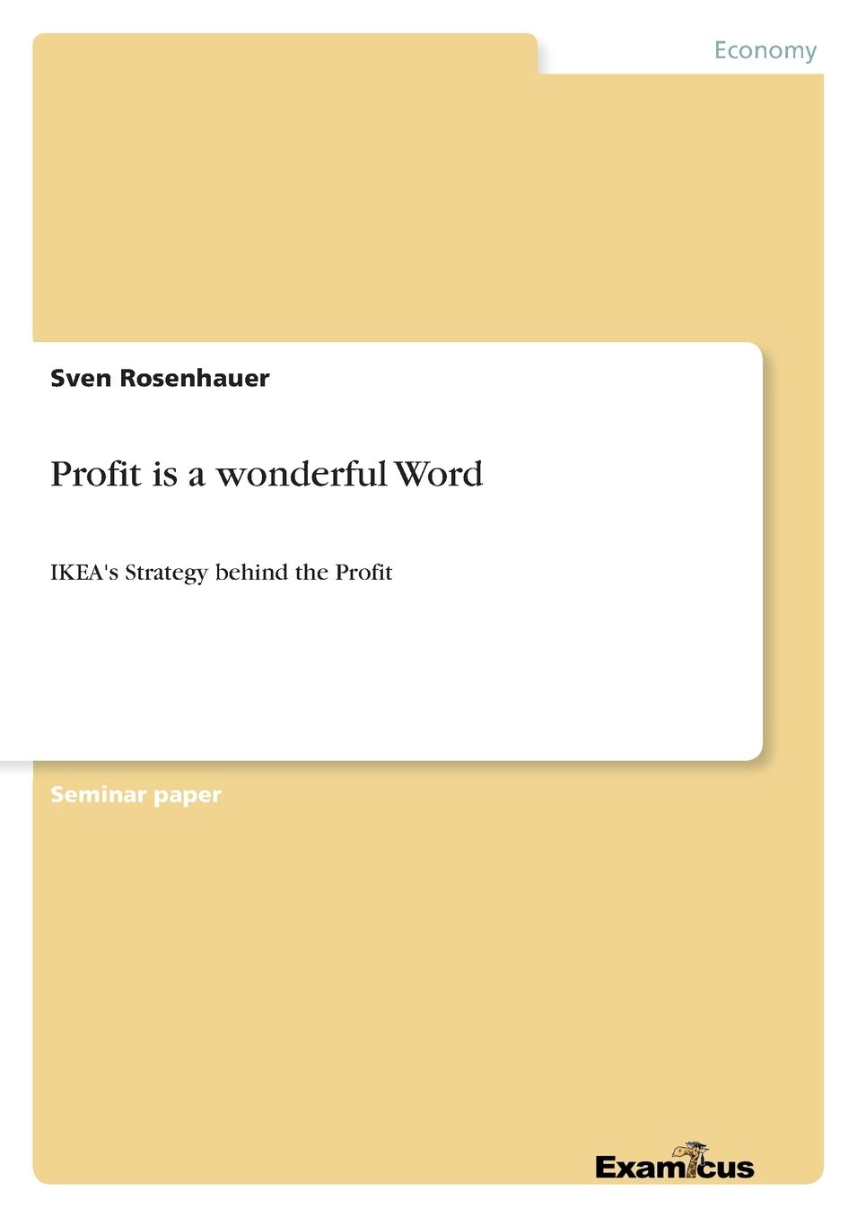 Profit is a wonderful Word