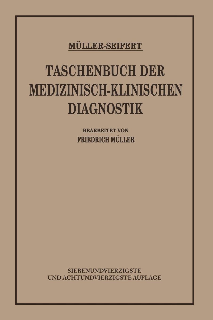 Taschenbuch der Medizinisch Klinischen Diagnostik