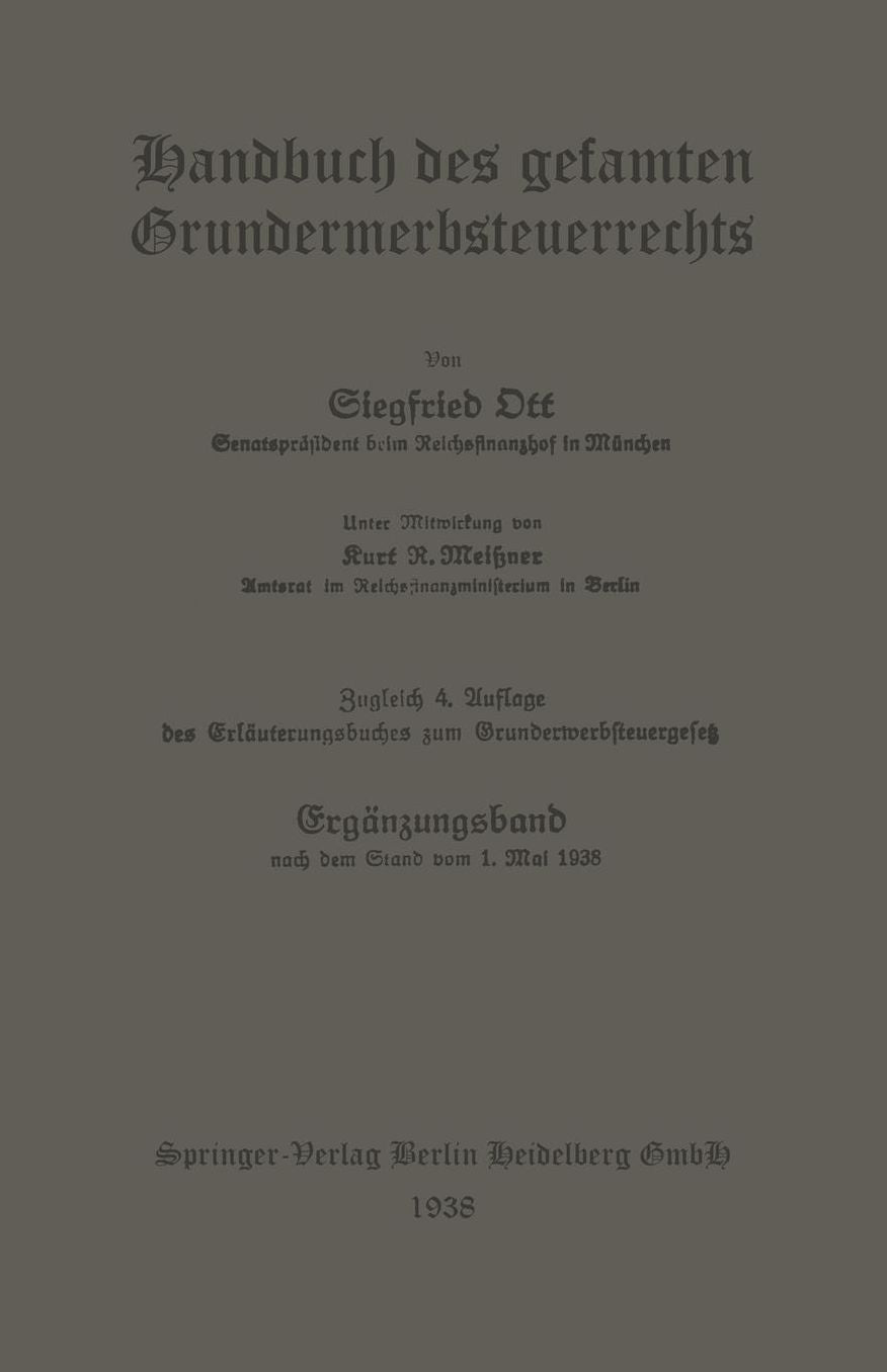 Handbuch des gesamten Grunderwerbsteuerrechts