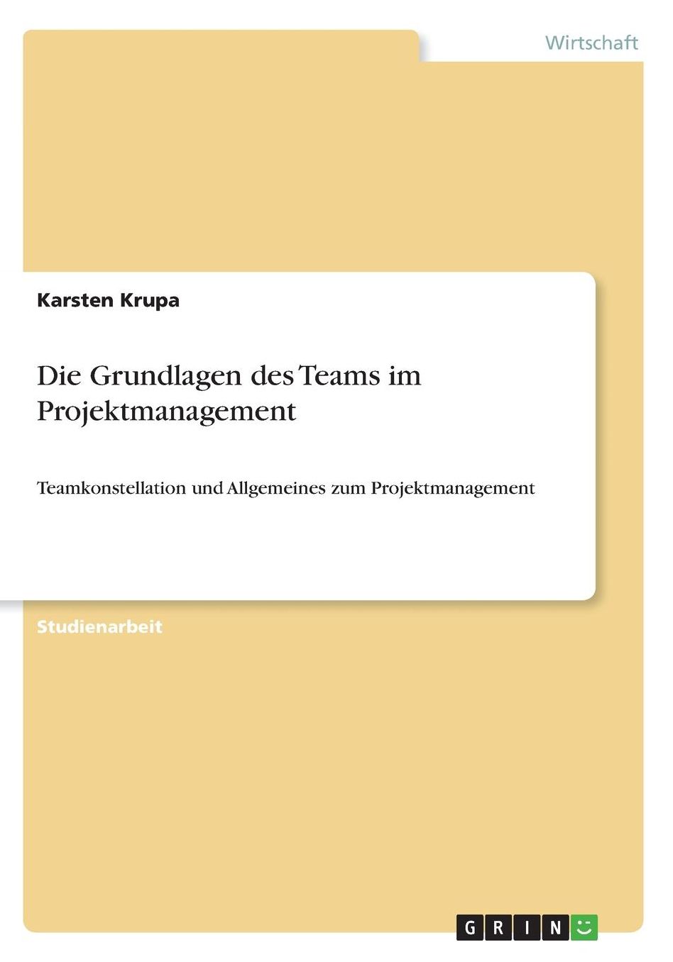 Die Grundlagen des Teams im Projektmanagement: Teamkonstellation und Allgemeines zum Projektmanagement