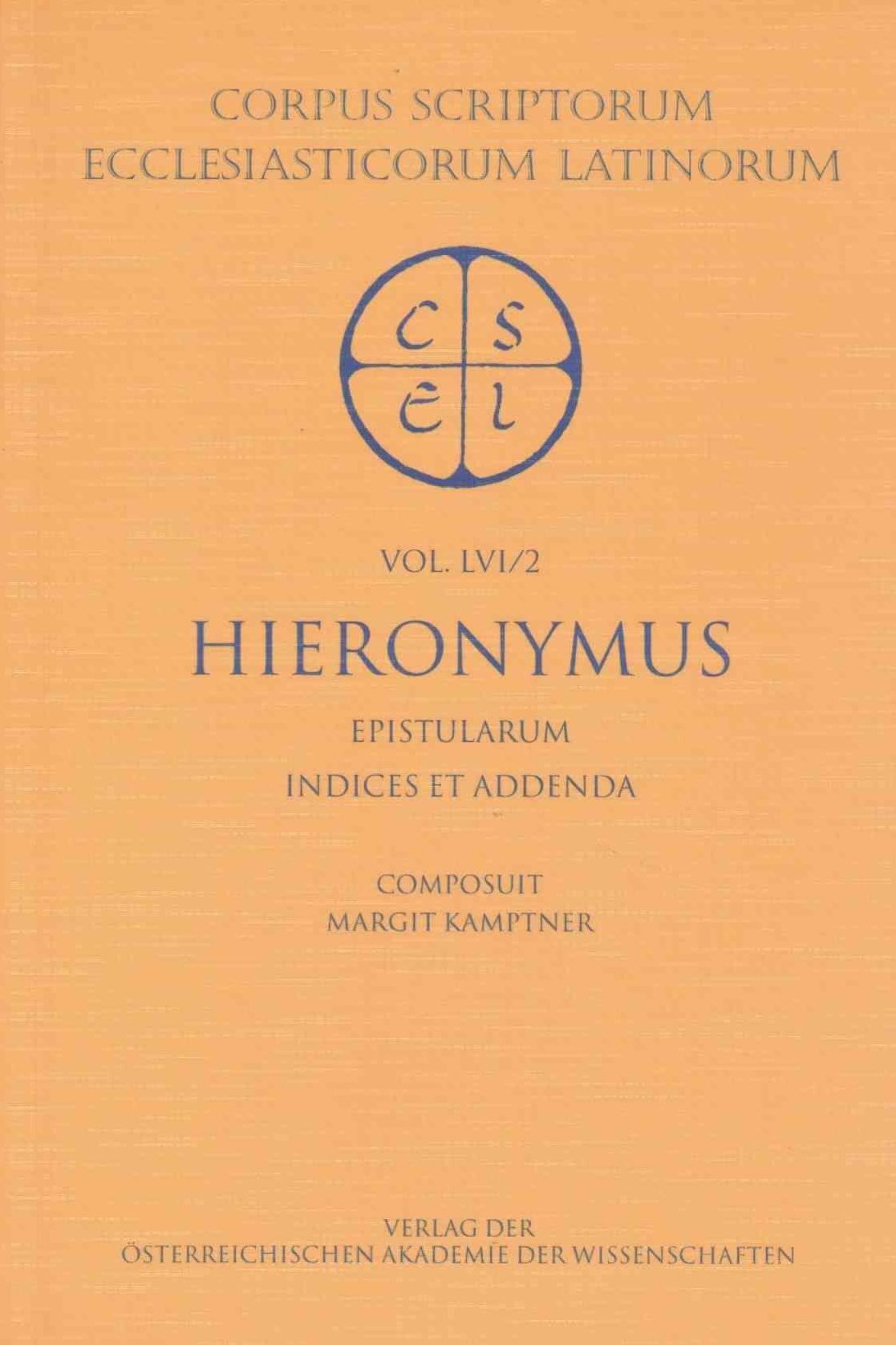 Hieronymus: Epistularum Indices et Addenda