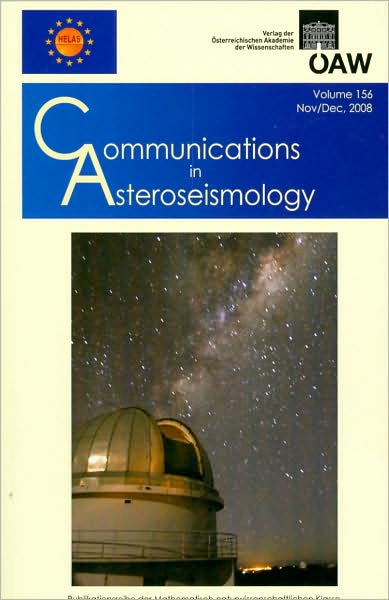Communications in Asteroseismology, Volume 156 (November/December 2008)