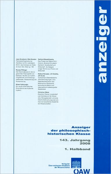 Anzeiger der philosophisch-historischen Klasse 143. Jahrgang, 1. Halbband 2008