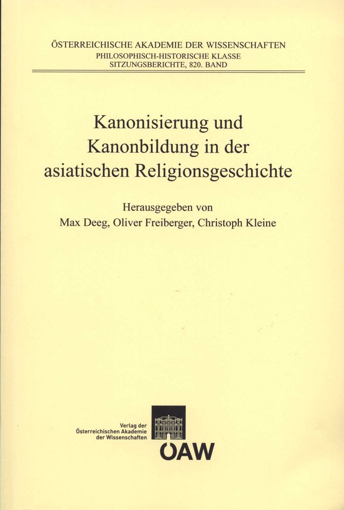 Kanonisierung und Kanonbildung in der asiatischen Religionsgeschichte