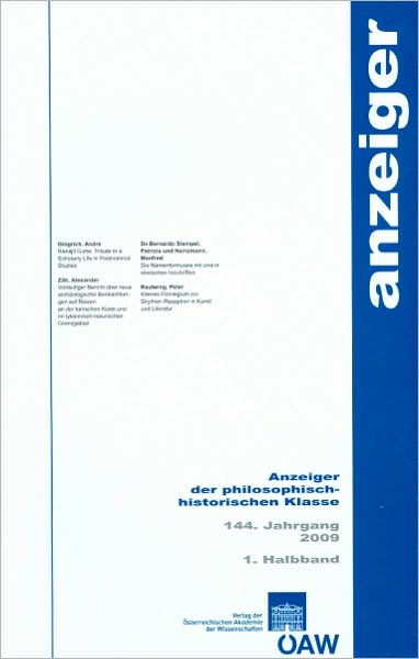 Anzeiger der philosophisch-historischen, 144. Jahrgang/ 1. Halbband, 2009