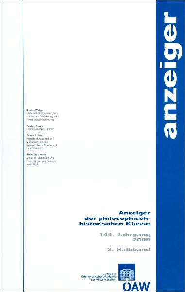 Anzeiger der philosophisch-historischen Klasse 144. Jahrgang 2009 2. Halbband