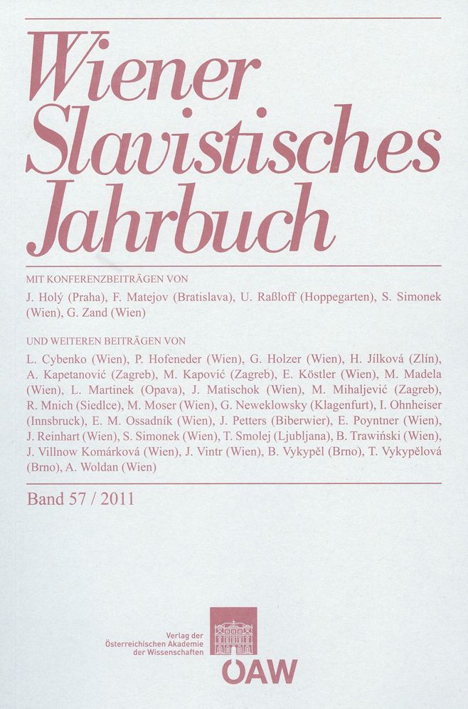 Wiener Slavistisches Jahrbuch 57/2011