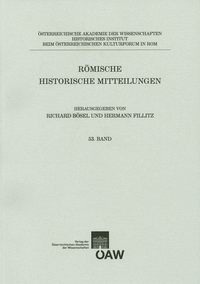R?mische Historische Mitteilungen 53/2011